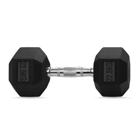 ดัมเบลยางเหลี่ยม HOMEFITTOOLS 22.5 KG 1 คู่_0